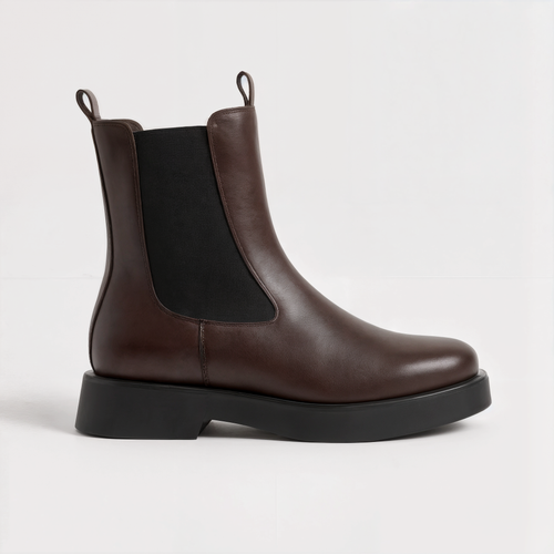 Bianca Leather Brown Chelsea Boots