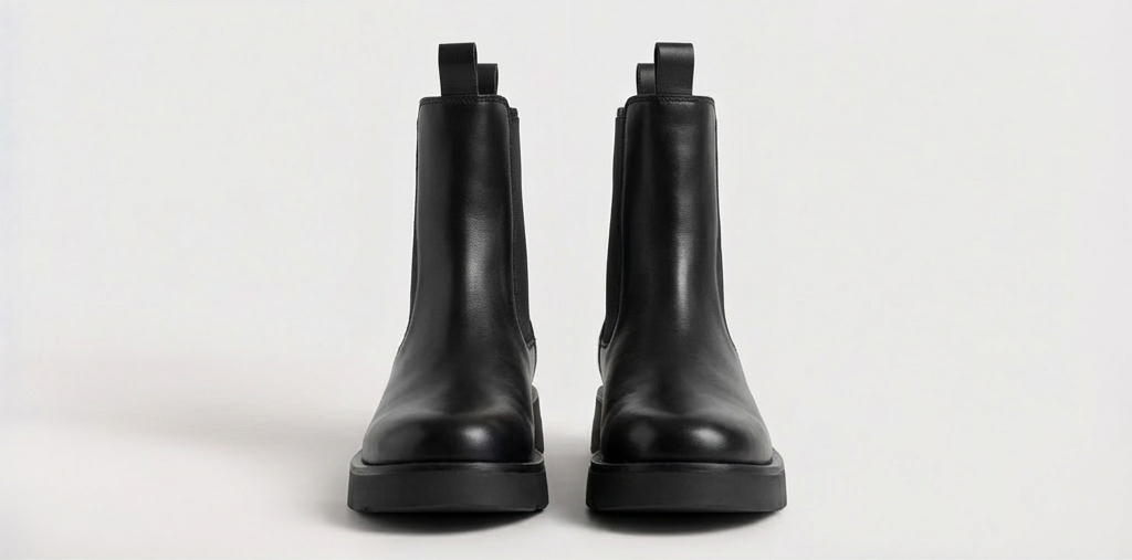 Bianca Leather Black Chelsea Boots