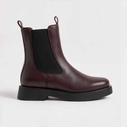 Bianca Leather Burgundy Chelsea Boots