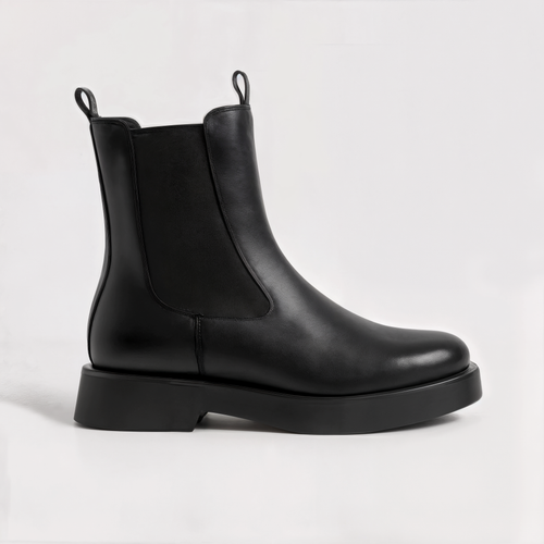 Bianca Leather Black Chelsea Boots