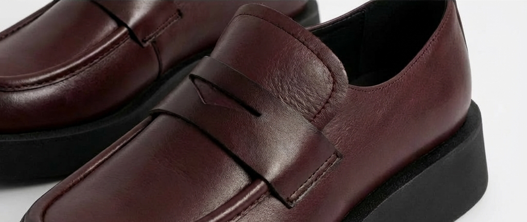 Elena Leather Burgundy Loafers