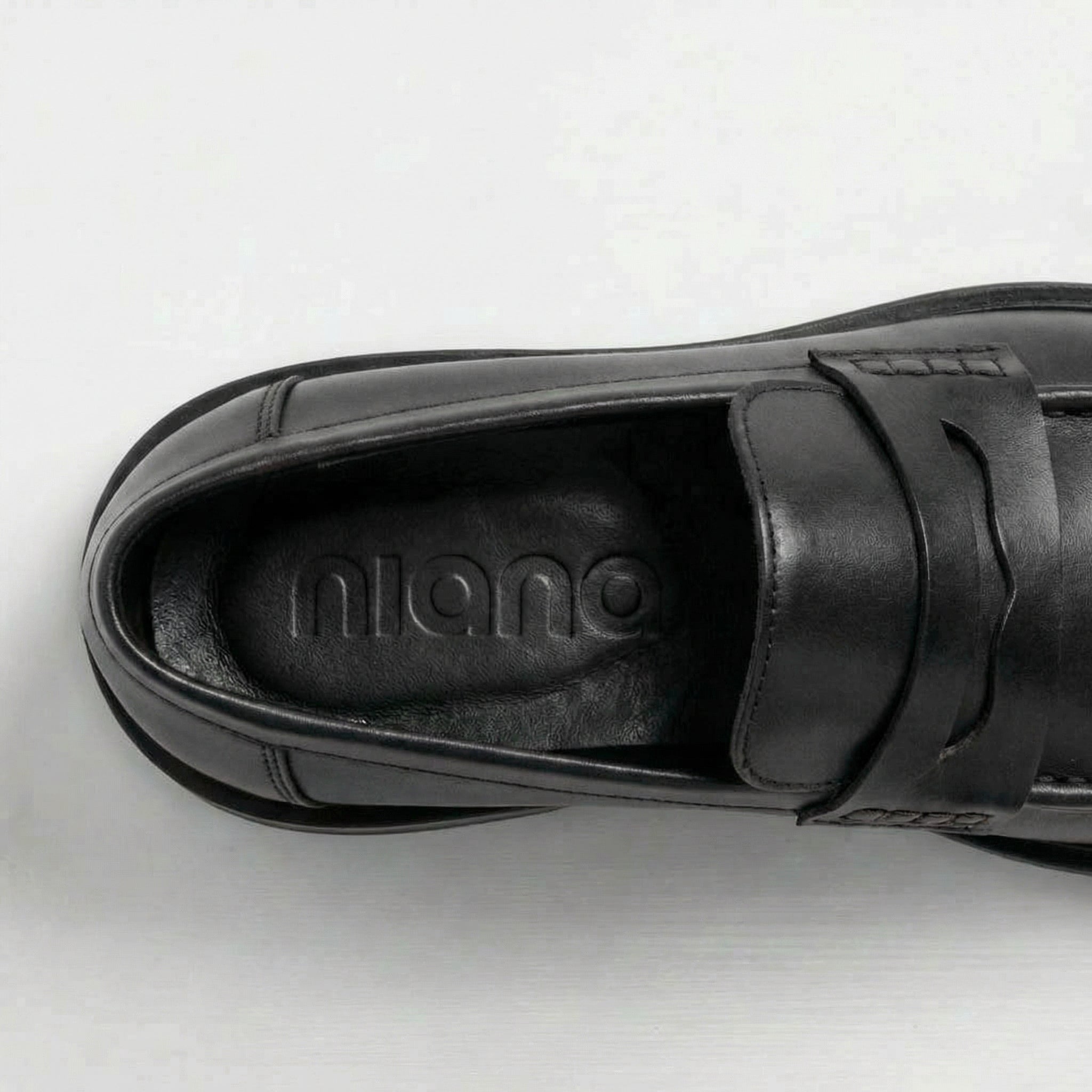 Mila Leather Black Loafer