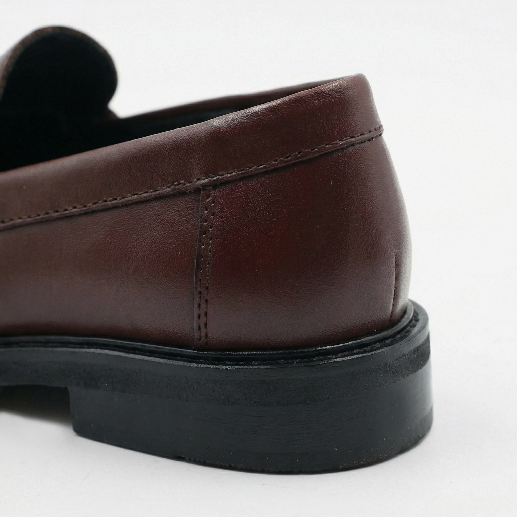 Mila Leather Burgundy Loafers