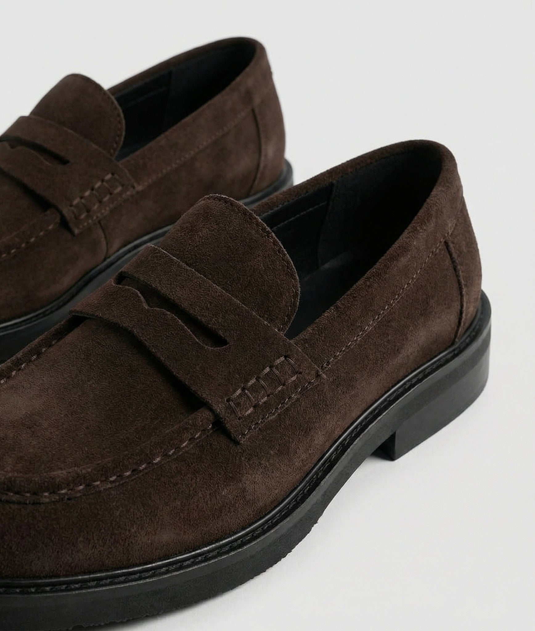 Mila Suede Brown Loafers