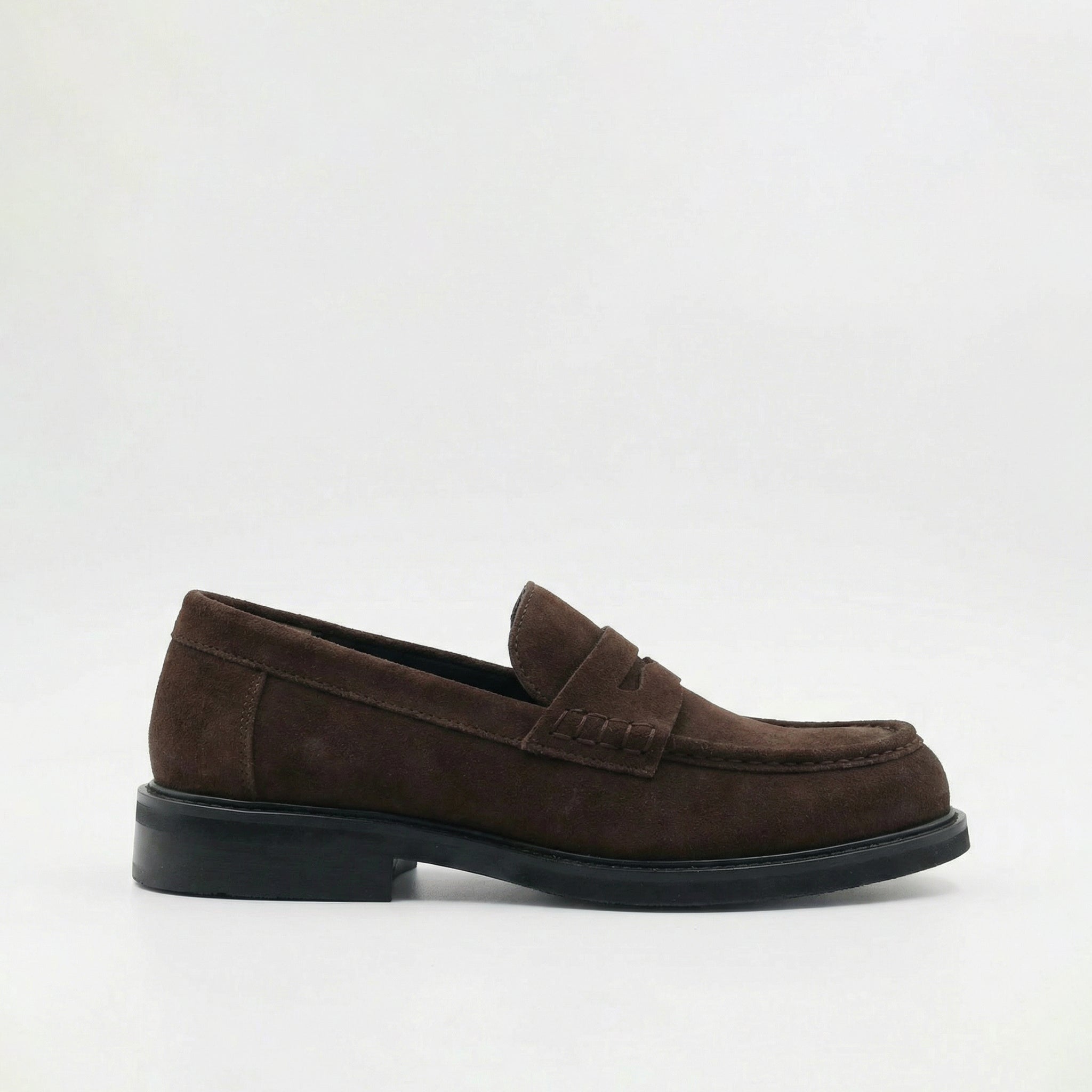 Mila Suede Brown Loafers