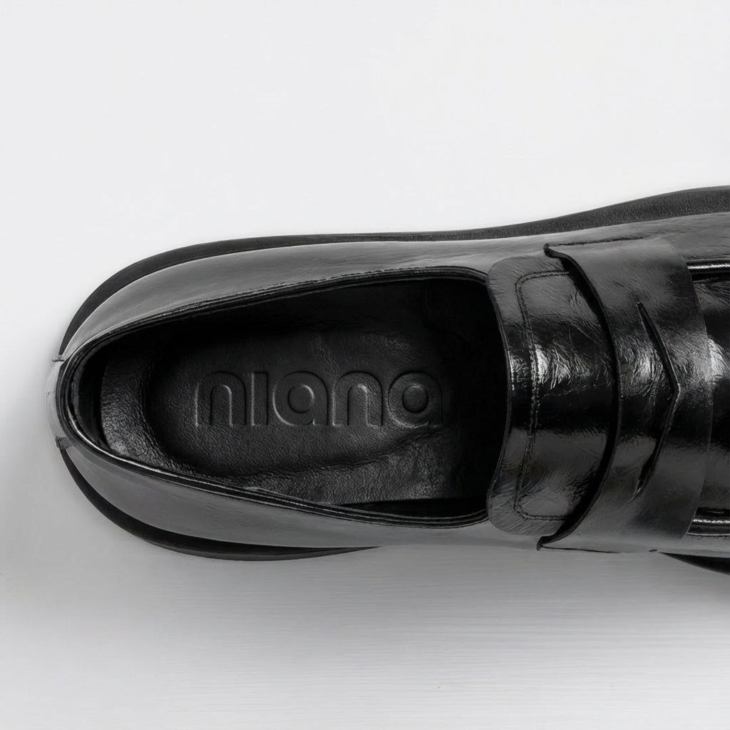 Elena Patent Black Loafers