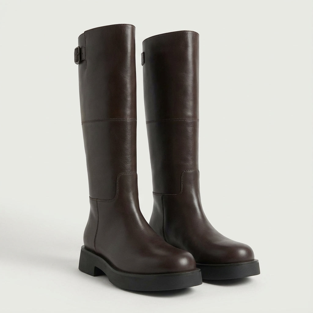 Francesca Leather Brown Boots