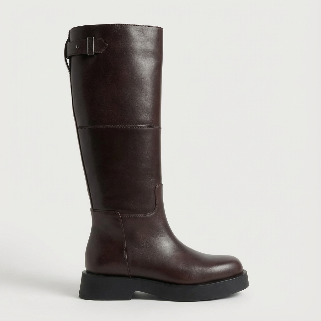 Francesca Leather Brown Boots