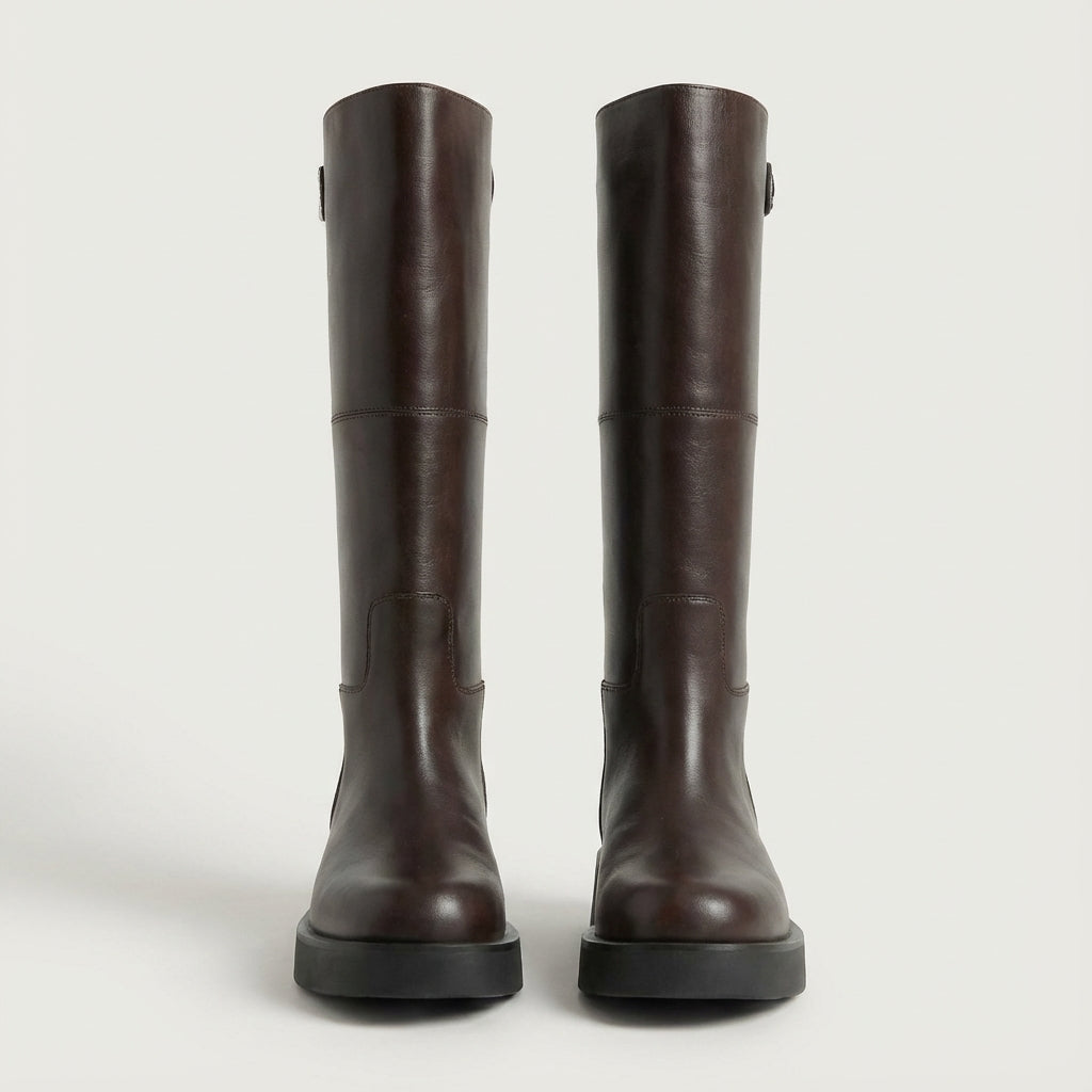 Francesca Leather Brown Boots